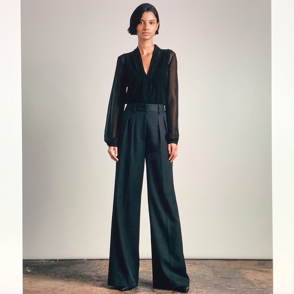 rag & bone Shelly wide leg twill pant 6 Petite New - Picture 15 of 16